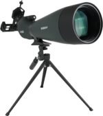 Svbony SV28 25-75 x 100 mm Spotting Scope with Tripod, Large Field of View, Bright and Clear Images, HD BAK4 Porro Prism FMC, Spotting Scopes with Mobile Phone Adapter, Carry Bag for Bird Watching, Disc Shooting, Wild Animals