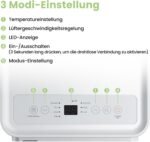 Breezy Cool Pro 2.6 Mobile Air Conditioner, 9,000 BTU, 2.6 kW, Cooling, Ventilating & Dehumidifying, App Control, Room Size up to 88 m³ (33 m²), with Exhaust Hose [Energy Class A] - Image 2