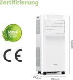 Breezy Cool Pro 2.6 Mobile Air Conditioner, 9,000 BTU, 2.6 kW, Cooling, Ventilating & Dehumidifying, App Control, Room Size up to 88 m³ (33 m²), with Exhaust Hose [Energy Class A] - Image 3