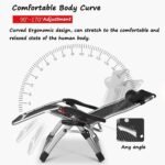 Zero Gravity Reclining Chair for Outdoors with Cup Holder Extra Wide Adjustable Deck Chair for Patio Garden Beach Pool with Cushion Support 200 kg - Image 7