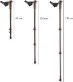 Premium Carbon Nordic Walking Poles Adjustable with Telescopic Rod and Clamp Closure with Extra Rubber Buffer and Carry Bag - Imagen 5
