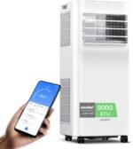 Breezy Cool Pro 2.6 Mobile Air Conditioner, 9,000 BTU, 2.6 kW, Cooling, Ventilating & Dehumidifying, App Control, Room Size up to 88 m³ (33 m²), with Exhaust Hose [Energy Class A]