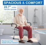 Indoor Shower Stool with Armrests and Backrest - Shower Stool for Bathtubs, Height Adjustable Safety Shower Stool for Seniors, Adults and Disabled Persons - Imagen 7