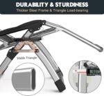 Zero Gravity Folding Garden Lounger, 200 kg Load Capacity Together with Cushion and Side Bag, Perfect for Naps, Recliner Lounger, Garden Lounger, Balcony Lounger, Patio Chair (Grey) - Imagen 6