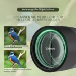Svbony SV28 25-75 x 100 mm Spotting Scope with Tripod, Large Field of View, Bright and Clear Images, HD BAK4 Porro Prism FMC, Spotting Scopes with Mobile Phone Adapter, Carry Bag for Bird Watching, Disc Shooting, Wild Animals - Image 3