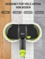 Electric Mop Floor Mop Electric Wireless with Spray Function Battery Mop Polishing Machine 300 ml Water Tank LED Lighting Double Rotation Mop for Wiping and Polishing – Bild 3