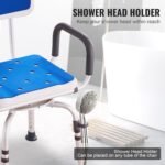 Shower Swivel Chair, 360 Degrees, 565 x 530 x 835 mm Adjustable Shower Seat with Armrests and Backrest for Indoor Shower or Bathtub, Non-Slip Rotating Bath Chair for Elderly, Disabled Injured - Imagen 5
