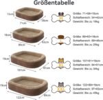 Pawk Orthopaedic Dog Bed for Large Dogs, 122 x 89 cm, Four-Sided Neckroll Dog Bed, Orthopaedic, Memory Foam Dog Beds, XXL, Waterproof, Non-Slip, Dog Couch with High Edge, Outdoor, Brown - Imagen 4