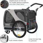 Premium XL 2-in-1 Dog Bicycle Trailer & Jogger 23-45 kg Bicycle Trailer for Dogs Dog Trailer for Bicycle 80106 - Imagen 8