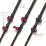 Premium Carbon Nordic Walking Poles Adjustable with Telescopic Rod and Clamp Closure with Extra Rubber Buffer and Carry Bag - Image 8