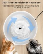 Ceramic Cat Fountain, 2.1 L Drinking Fountain, Water Fountain for Cats, Cats Water Dispenser with 1 Filter and Foam and 1 Ultra Quiet Pump, White - Imagen 8