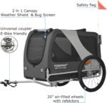 Premium XL 2-in-1 Dog Bicycle Trailer & Jogger 23-45 kg Bicycle Trailer for Dogs Dog Trailer for Bicycle 80106 - Imagen 6