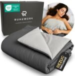 Manta ponderada 2 en 1 de 8 kg [con funda], con certificación Oeko-Tex, manta terapéutica para adultos, manta pesada para dormir mejor, funda para manta ponderada de 135 x 200, 8 kg, manta pesada, manta ponderada