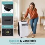 Mobile Air Conditioner 2.6 kW 7000 BTU - L52 dB Quiet Air Conditioner for Bedrooms up to 28 m², Pleasant Cooling on Hot Days, with Dehumidifier, Fan & Remote Control [Energy Class A] - Image 4