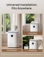 Mobile Air Conditioner, 7,500 BTU Mobile Air Conditioner for Bedroom & Office, 3-in-1 Cooling/Ventilation/Dehumidification, App/Voice Control/Remote Control, Drainage-Free, Window Set, 2.5L/h [Energy Class A] - Image 4