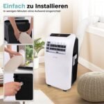 Mobile Air Conditioner 2.6 kW 7000 BTU - L52 dB Quiet Air Conditioner for Bedrooms up to 28 m², Pleasant Cooling on Hot Days, with Dehumidifier, Fan & Remote Control [Energy Class A] - Image 3
