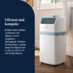Pinguino Mobile Air Conditioner, for Rooms up to 21.5 m², with Dehumidifier & Fan, 8300 BTU, Quiet Operation, Remote Control, 24-Hour Timer, Energy Efficiency Class A (PACES72YOUNG) [Energy Class A] - Image 8