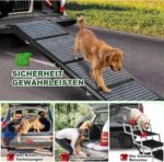 Longest 180 cm & Widest 50 cm Dog Ramp, Foldable Dog Ramp Car with Non-Slip Carpet, Foldable for Outdoor Steps, Dog Stairs Car for Medium and Large Dogs in One SUV & Truck - Imagen 6