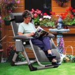 Zero Gravity Folding Garden Lounger, 200 kg Load Capacity Together with Cushion and Side Bag, Perfect for Naps, Recliner Lounger, Garden Lounger, Balcony Lounger, Patio Chair (Grey) - Image 5