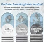 Weighted Blanket 135 x 200 cm, 7 kg, Anti-Stress Therapy Blanket, Heavy Blanket Made of 100% Cotton, Duvet for Deep Sleep & Better Recovery, Weighted Blanket for Men, Women from 55-85 kg, Grey – Image 8